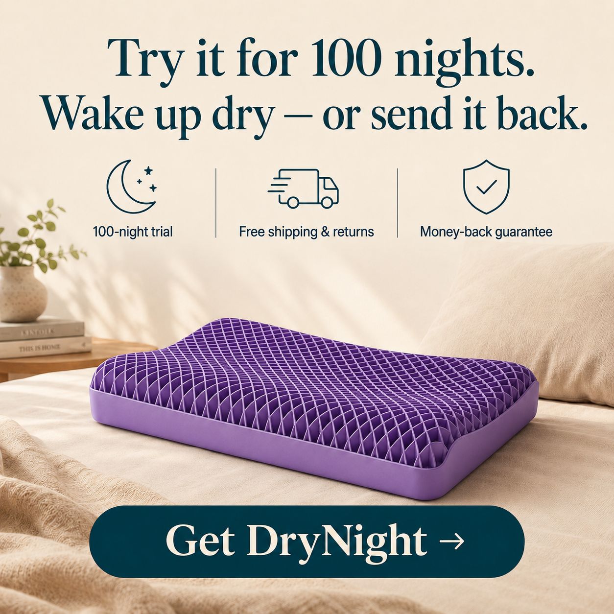 The Heat-Escape Pillow for Women in Menopause DryNight